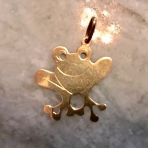 14K Gold Frog Pendant